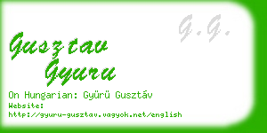 gusztav gyuru business card