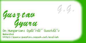 gusztav gyuru business card